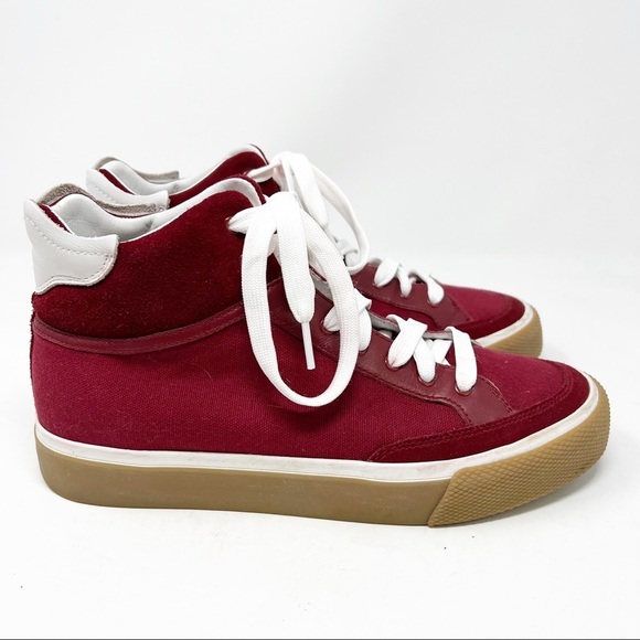 Rag & bone army burgundy high top sneakers 11 - Picture 5 of 14